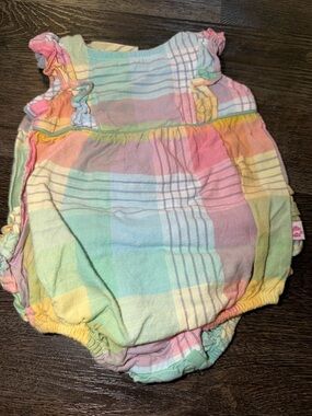 Pastel Plaid Baby Romper - Multicolor